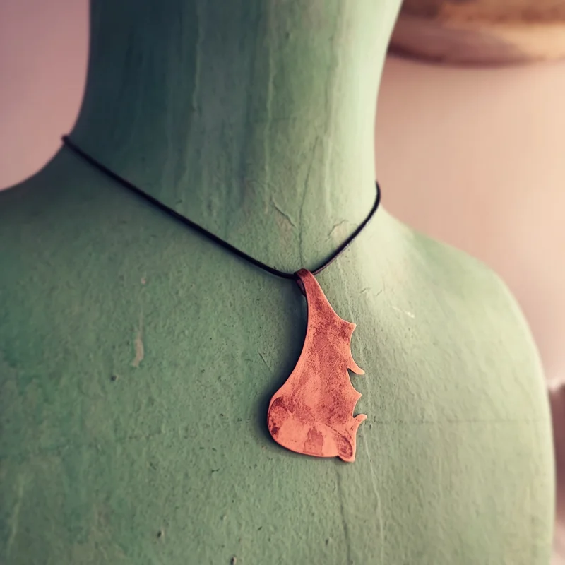 Whimsical Rustic Copper Pendant