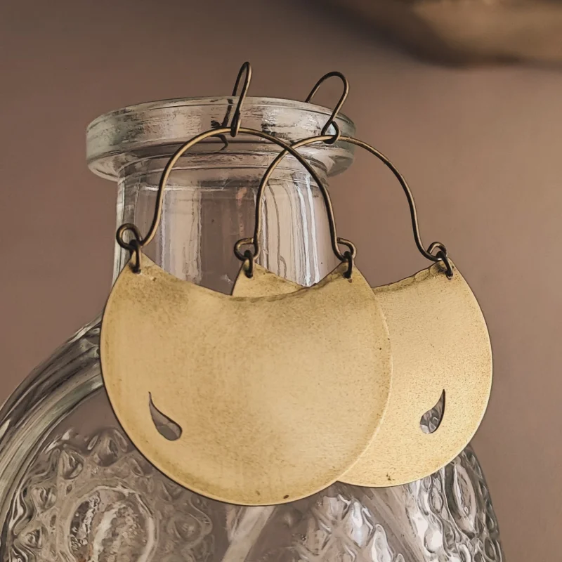 Large Boho Brass Earrings