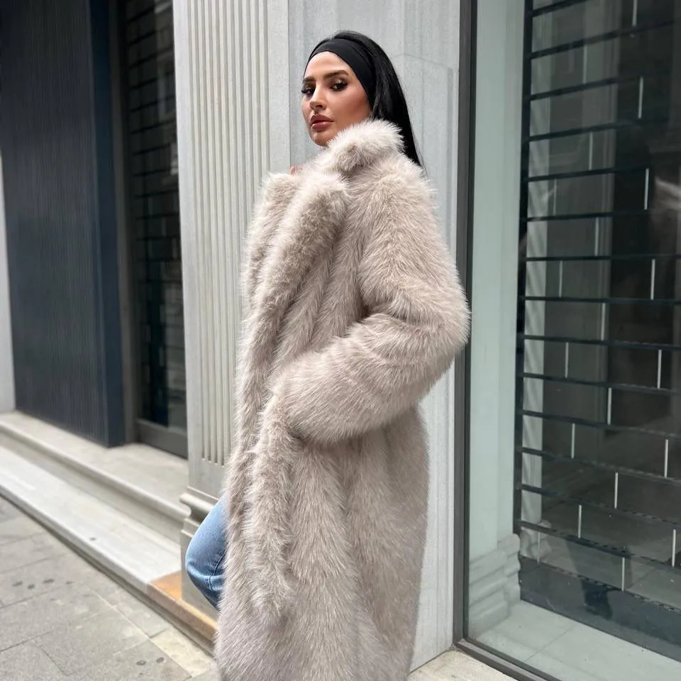 Fur Long Coat - 2