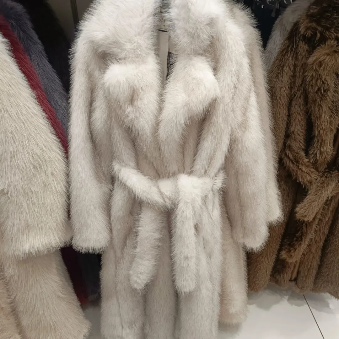 Fur Long Coat - 4