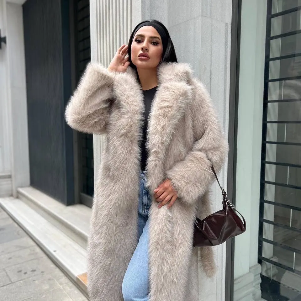 Fur Long Coat - 3