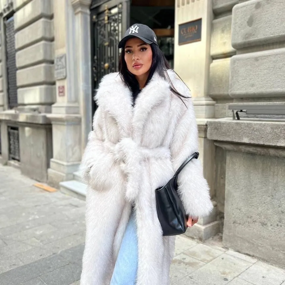 Fur Long Coat - 5