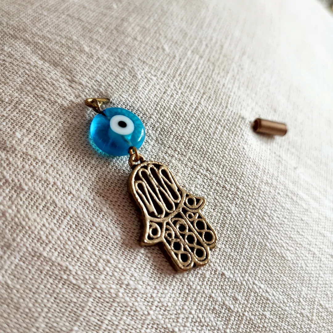 Hand of Fatima Evil Eye Lapel Pin