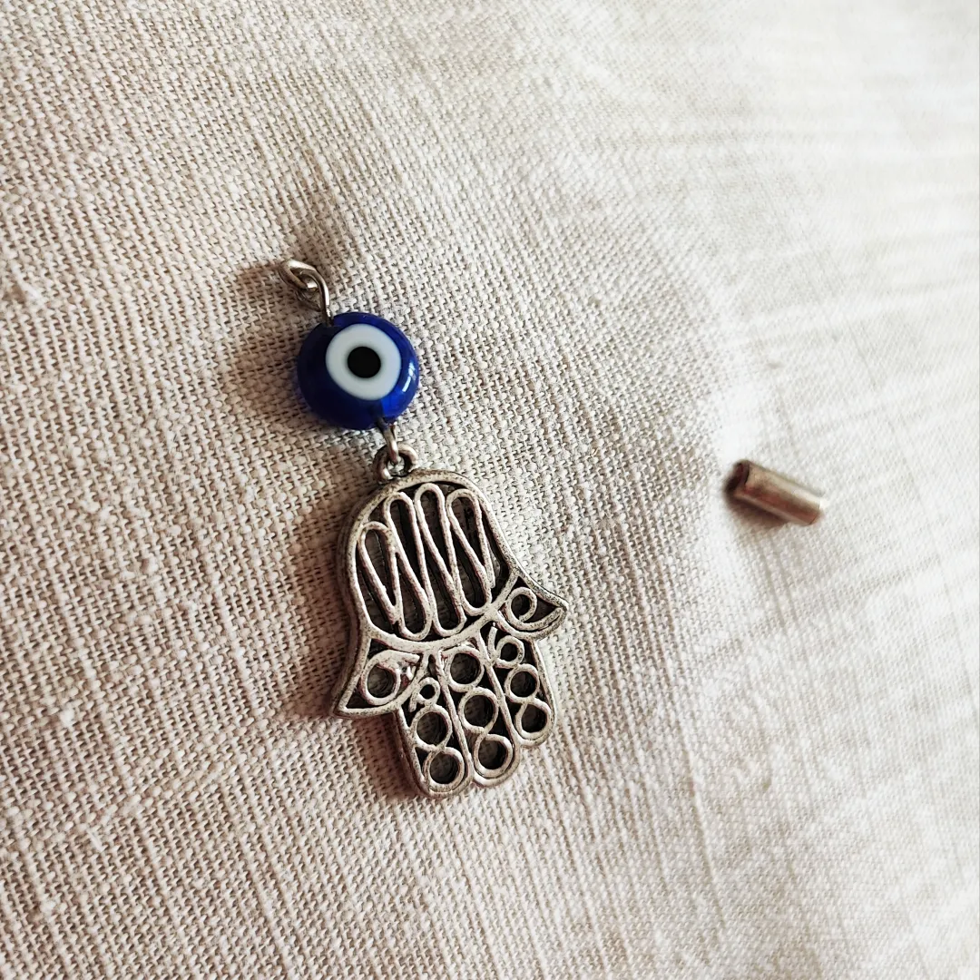 Hand of Fatima Evil Eye Lapel Pin