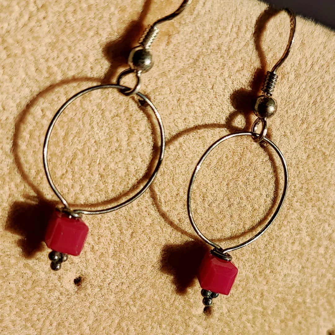 Minimalist 925 Silver Dangle Earrings - 1