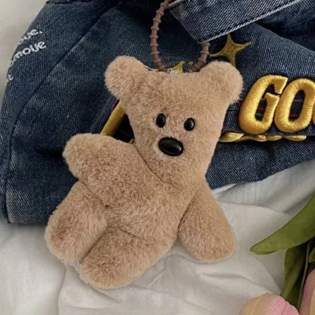 PLUSH TITLED HEAD TEDDY BROWN