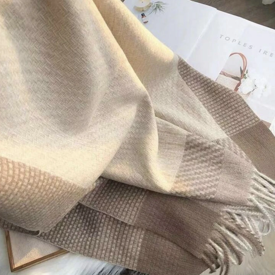 SCARF BIG SQUARED 5 SHADES NUDE