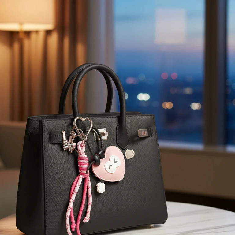 PINK HEART CHARM - 1