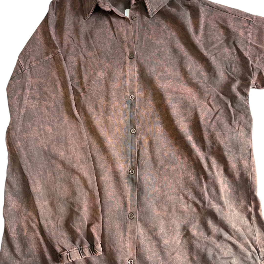 Oversized Marble-Wash Shirt And Trousers - 2