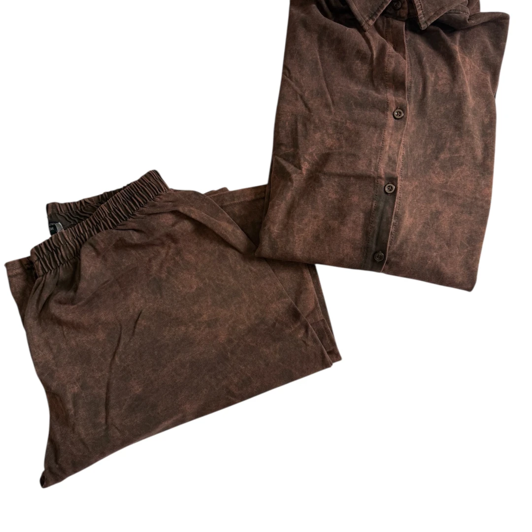 Oversized Marble-Wash Shirt And Trousers - 3