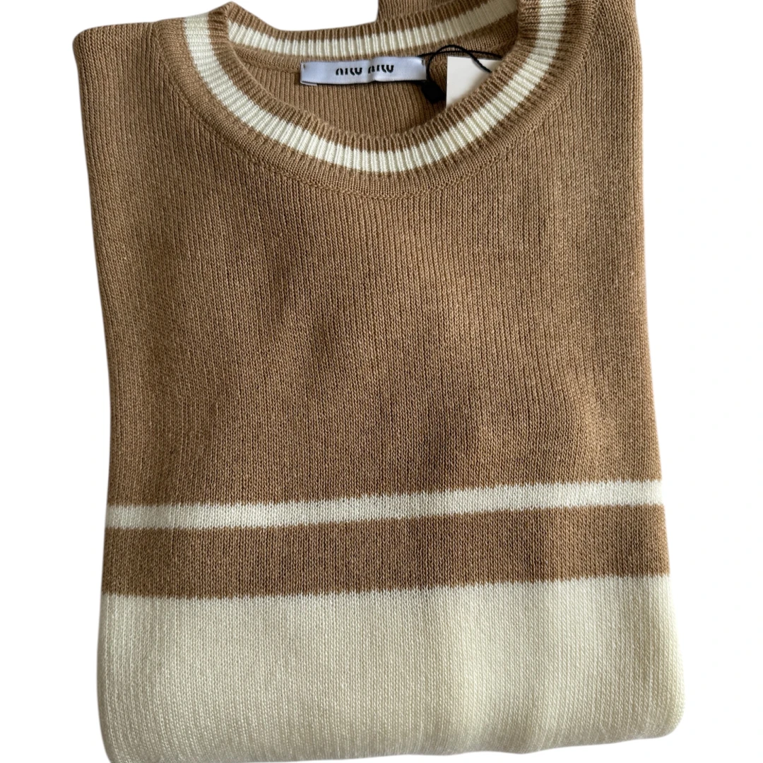 Striped Oversized Knit Sweater - 2