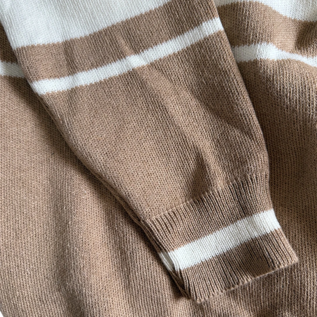 Striped Oversized Knit Sweater - 3