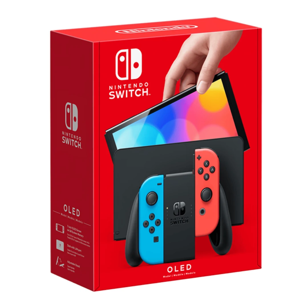 Nintendo Switch – OLED Model Neon Red & Neon Blue JoyCon (Used)
