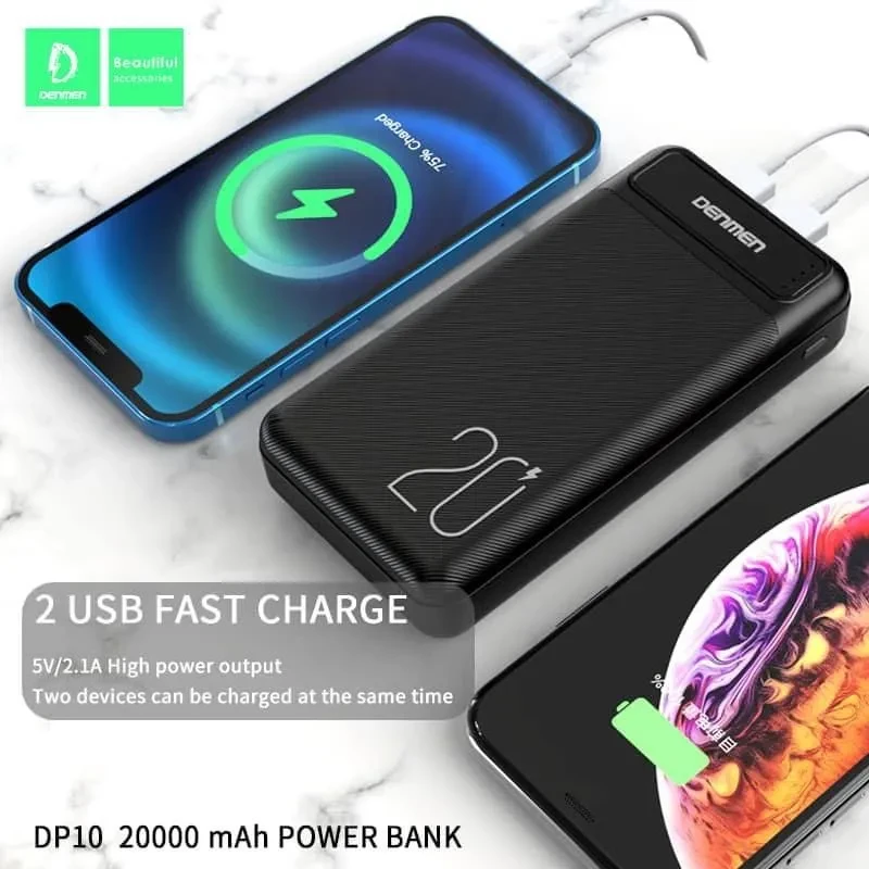 Denmen - Powerbank - DP10 - 20000 MAh - 2