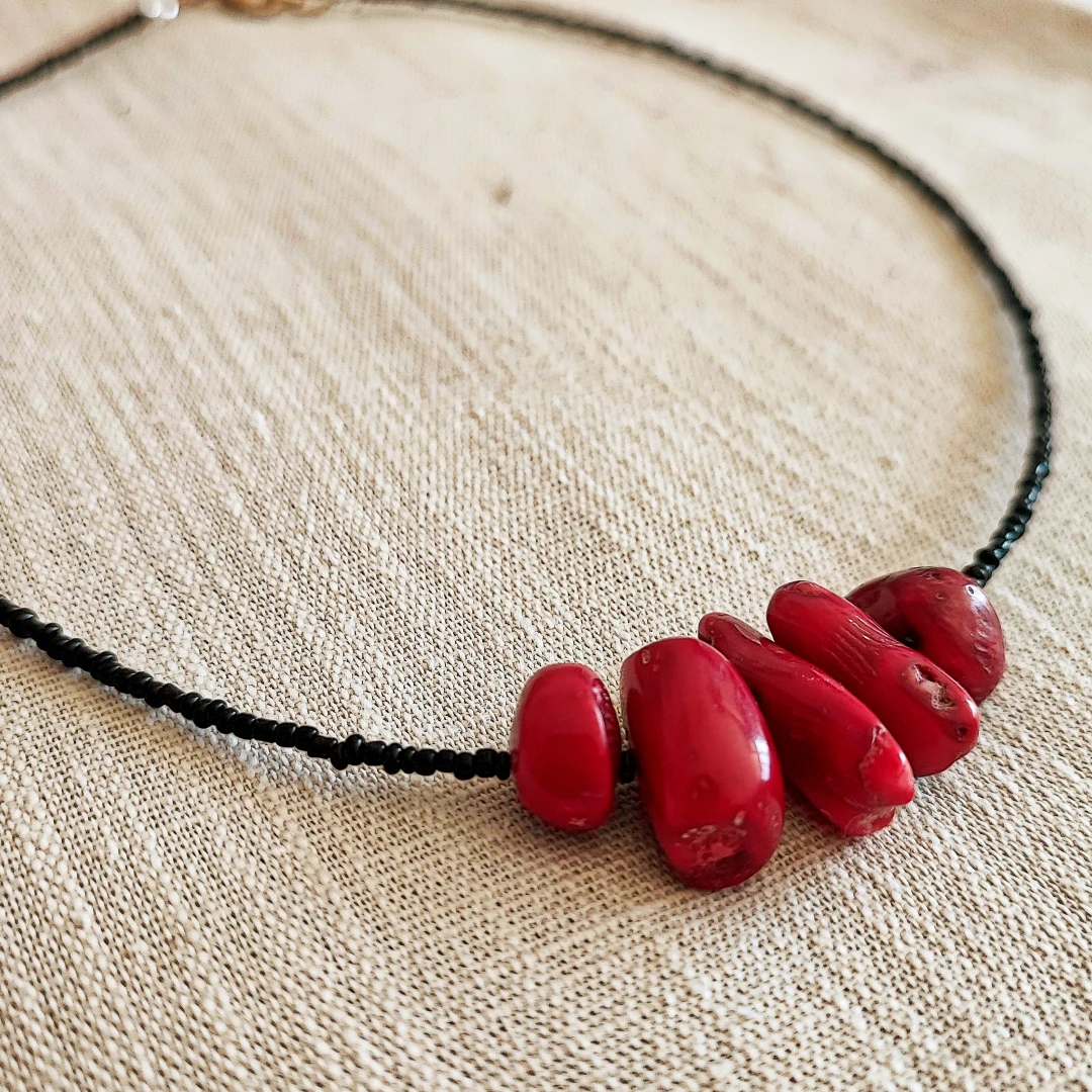Coral Beaded Necklace