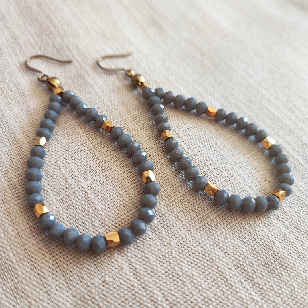Teardrop Beaded Earrings