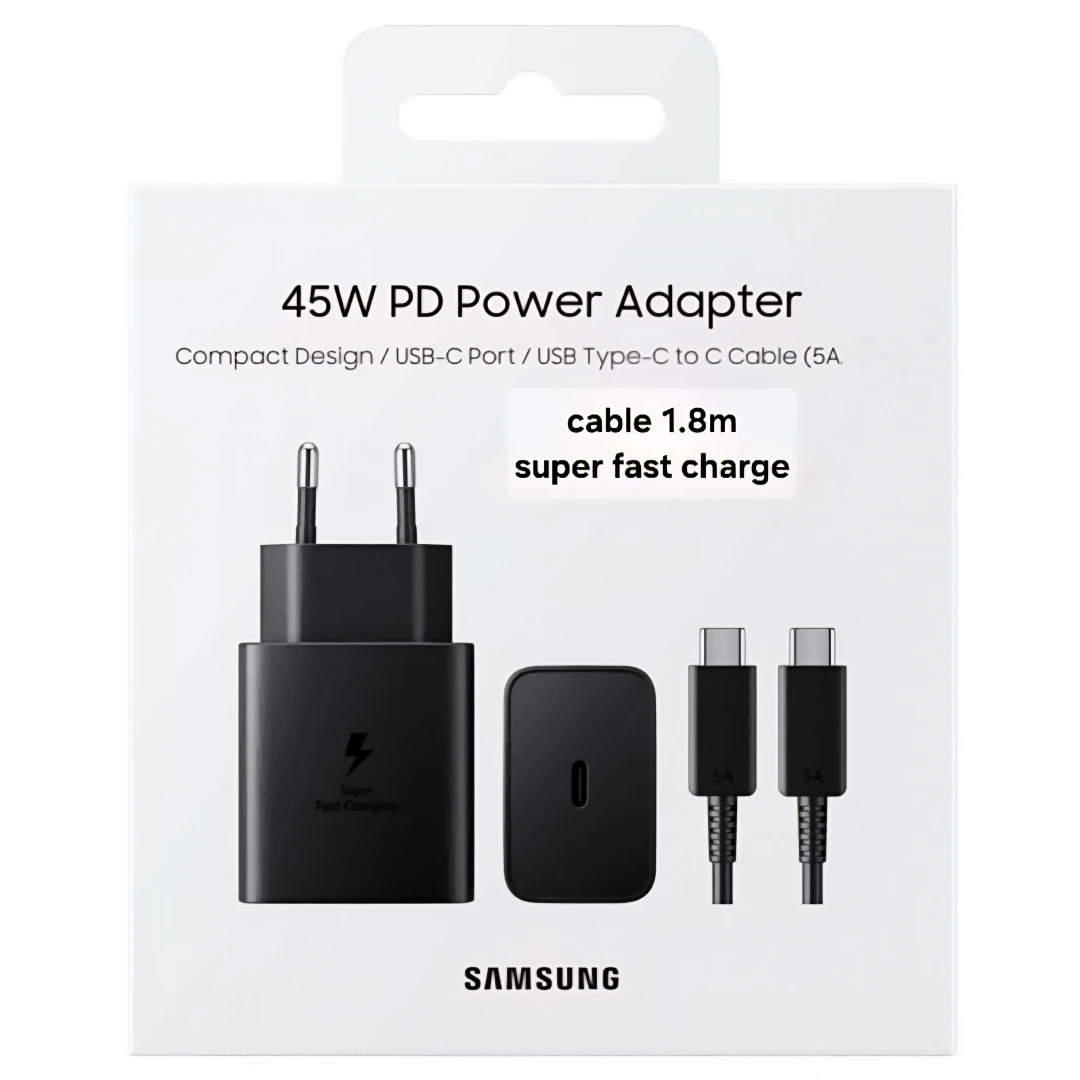 Original Samsung Chager 45w Cable 1.8m Super Fast Charge