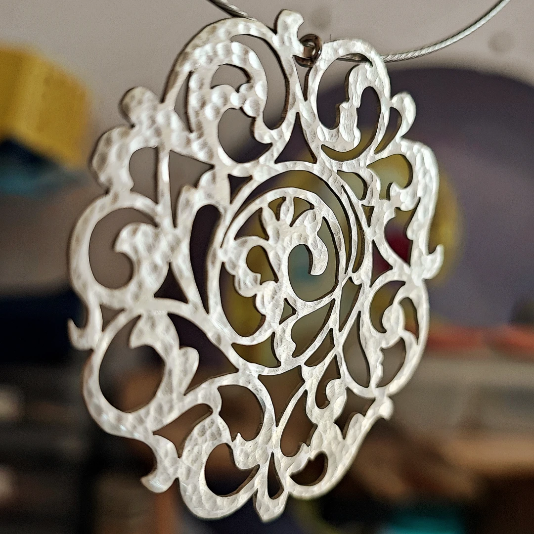 Intricately Ornate Large 925 Silver Pendant