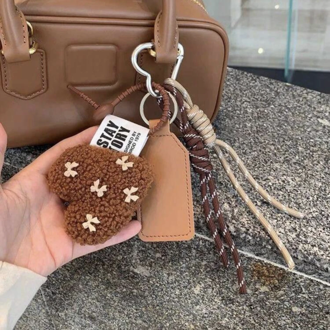 Brown Heart And Leather Pendant