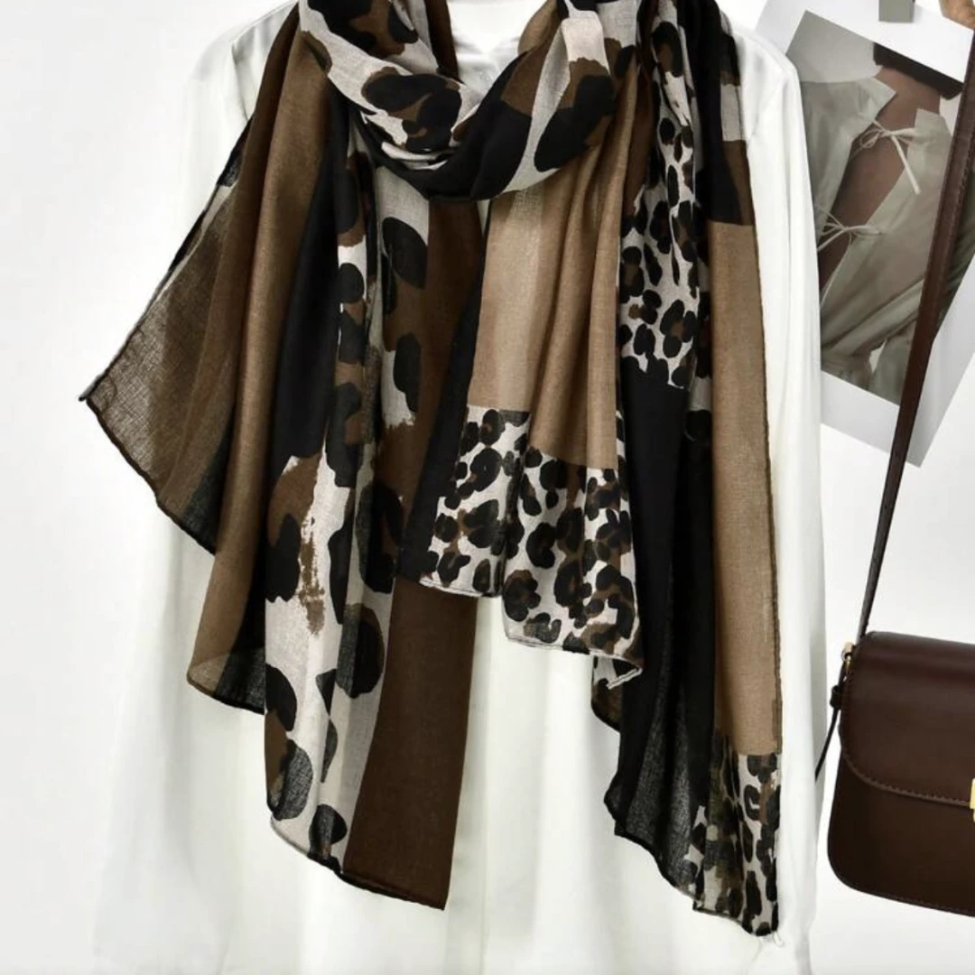 Bohemian  Leopard & Geometric print khaki