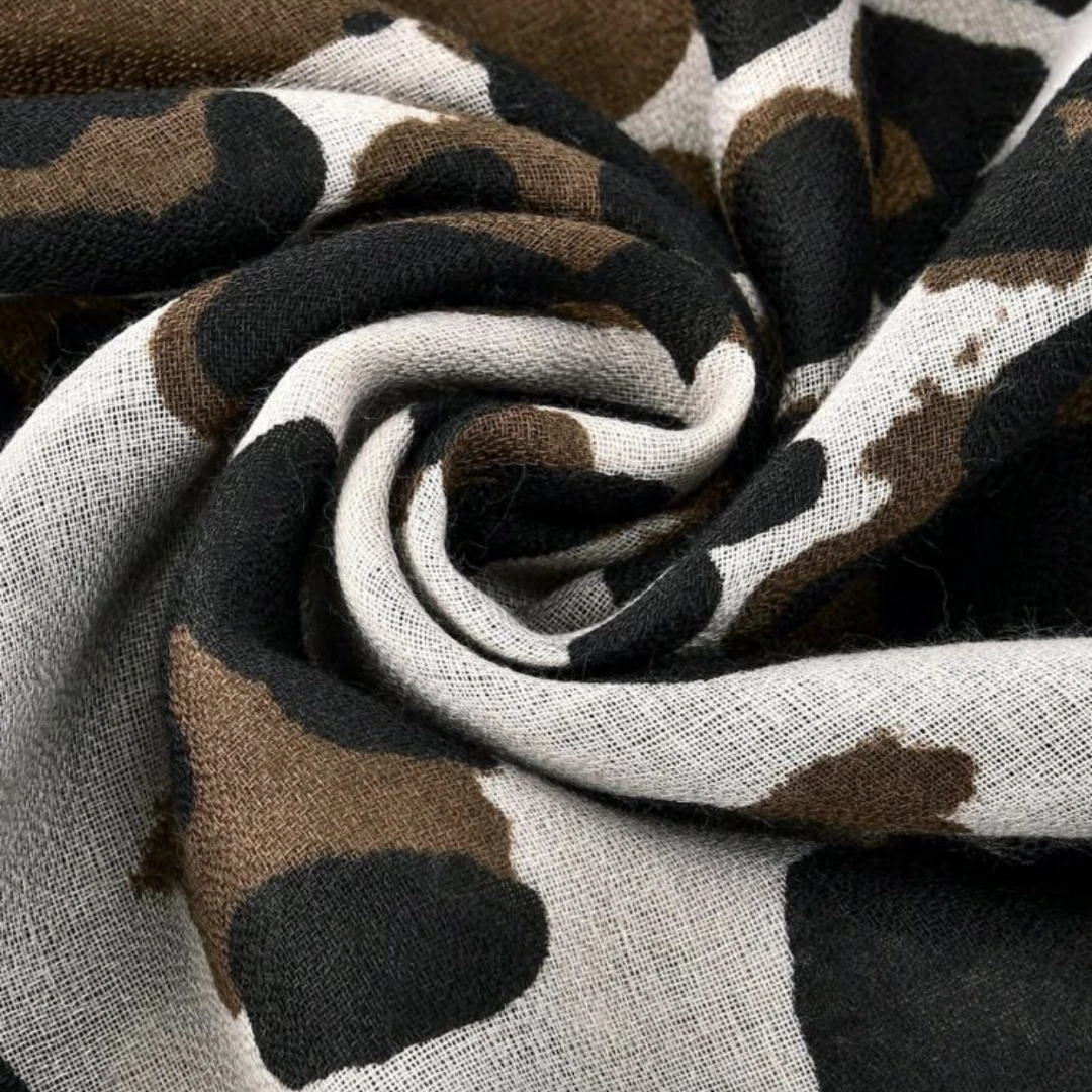 Bohemian  Leopard & Geometric Print Khaki - 3