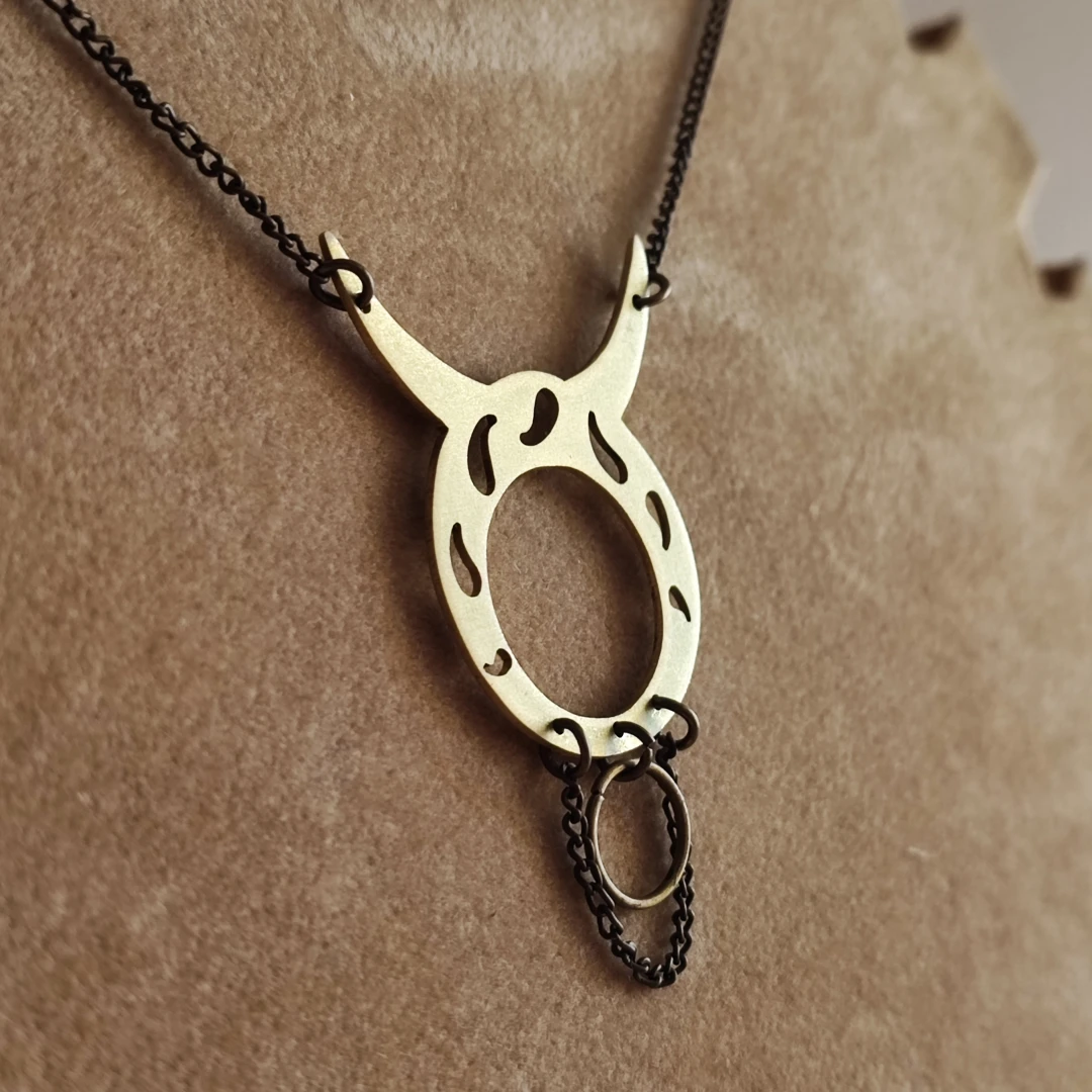 Bull's Horns Taurus Paisley Necklace - 2
