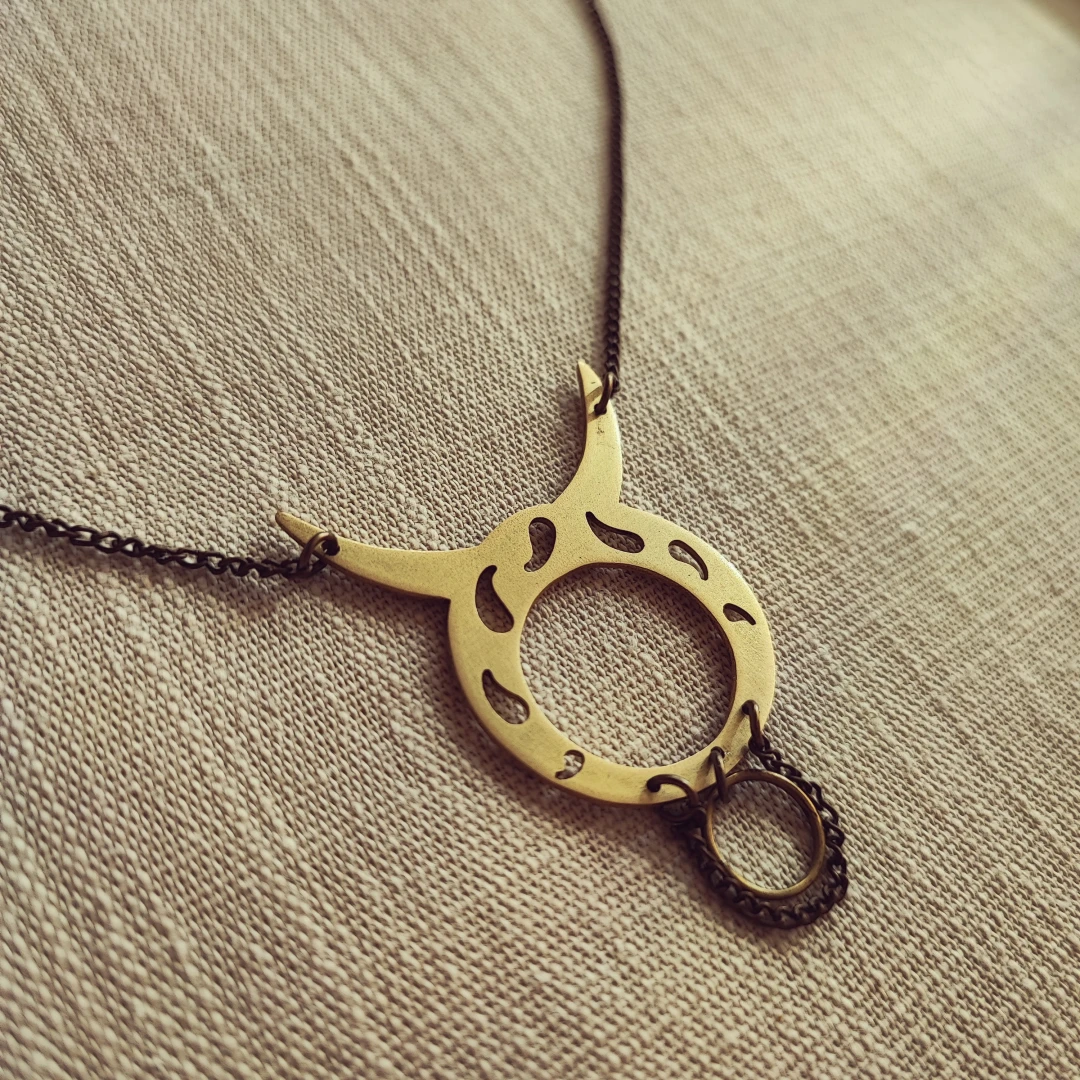 Bull's Horns Taurus Paisley Necklace - 1