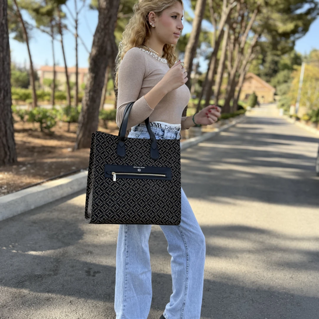 MICHAEL KORS Kempner Large Logo Jacquard Tote Bag - 2