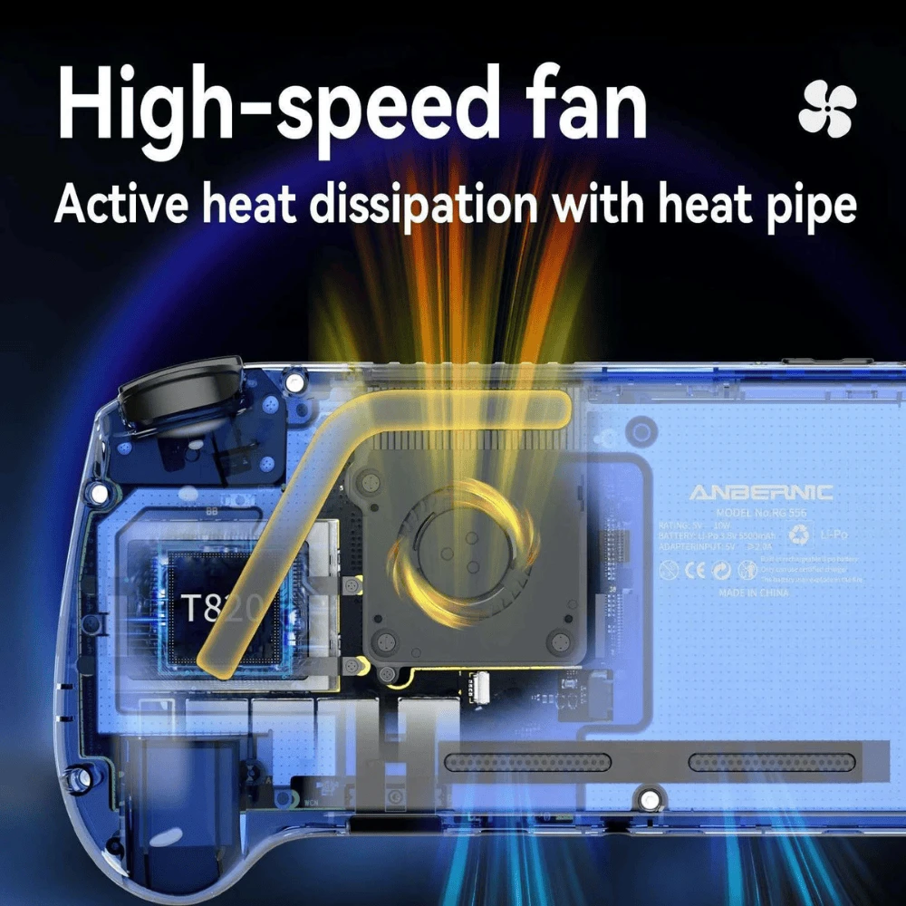 Anbernic RG556 Retro Handheld Game Android 13 Blue- (Open Box ) - 5