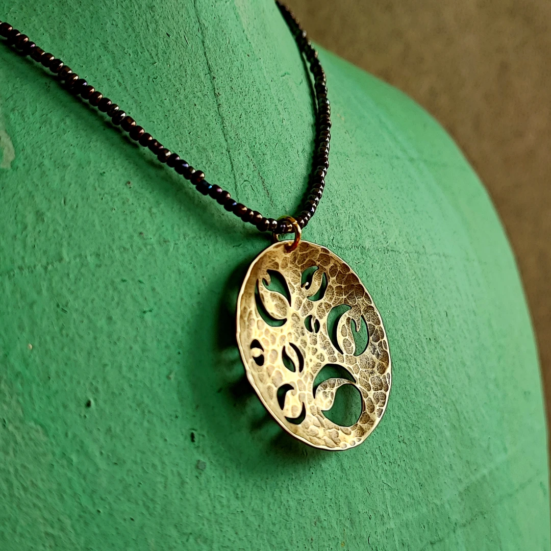 Whimsical Beaded Paisley Necklace