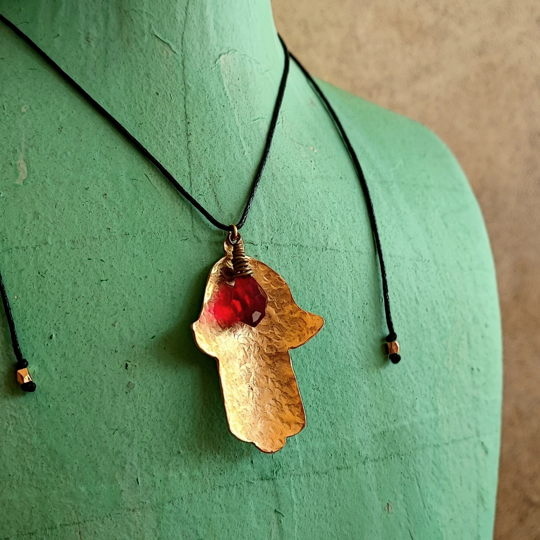 Gold Plated Hand of Fatima Pendant