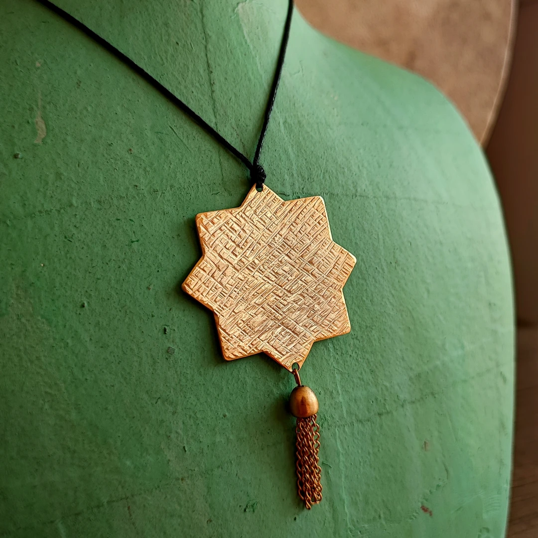 Gold Plated Arabesque Pendant - 2