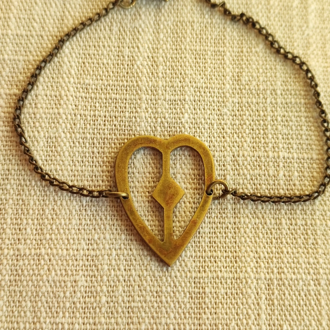 Rustic Adinkra Brass Bracelet - 2