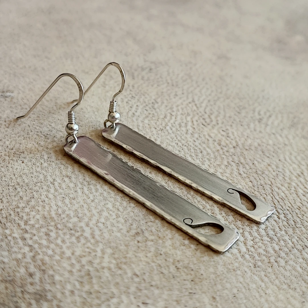 Whimsical 925 Silver Paisley Earrings - 2