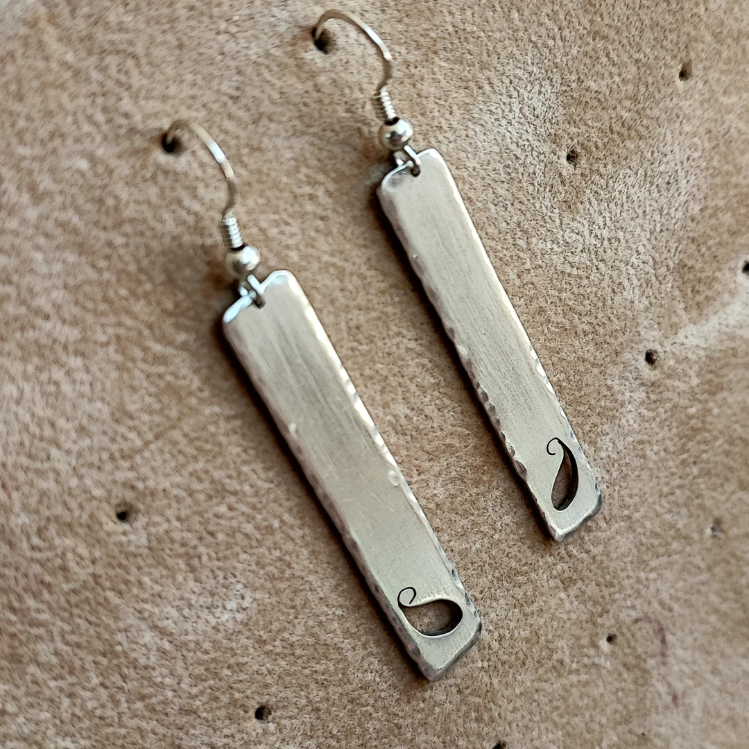 Whimsical 925 Silver Paisley Earrings - 3