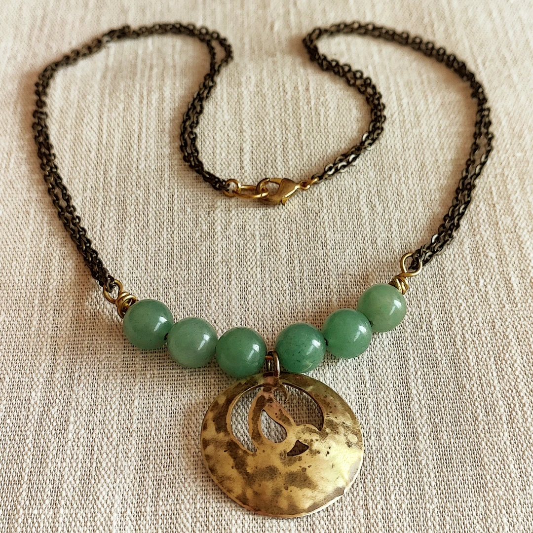 Boho Beaded Rustic Paisley Necklace - 2