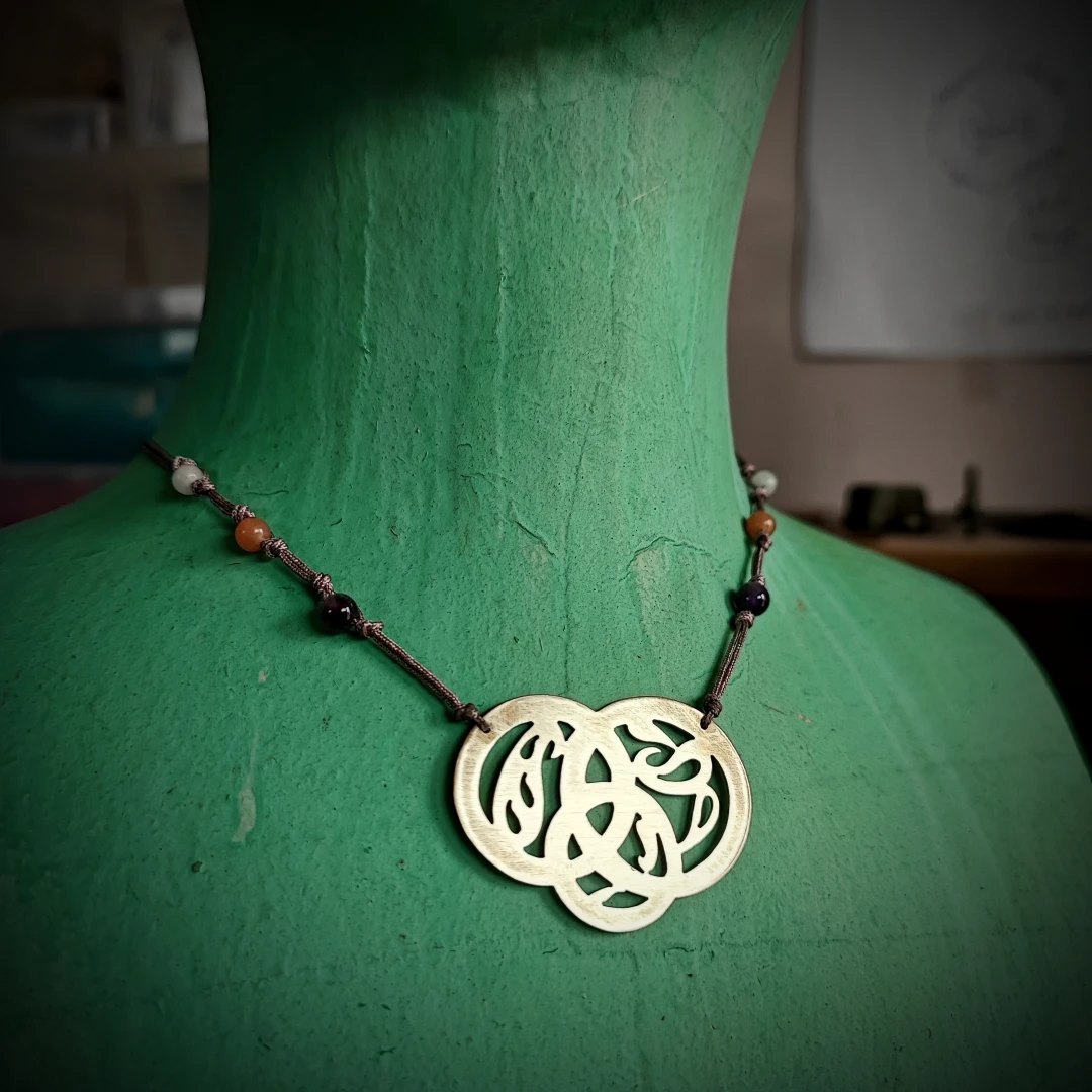 Versatile Paisley Cord Necklace - 4