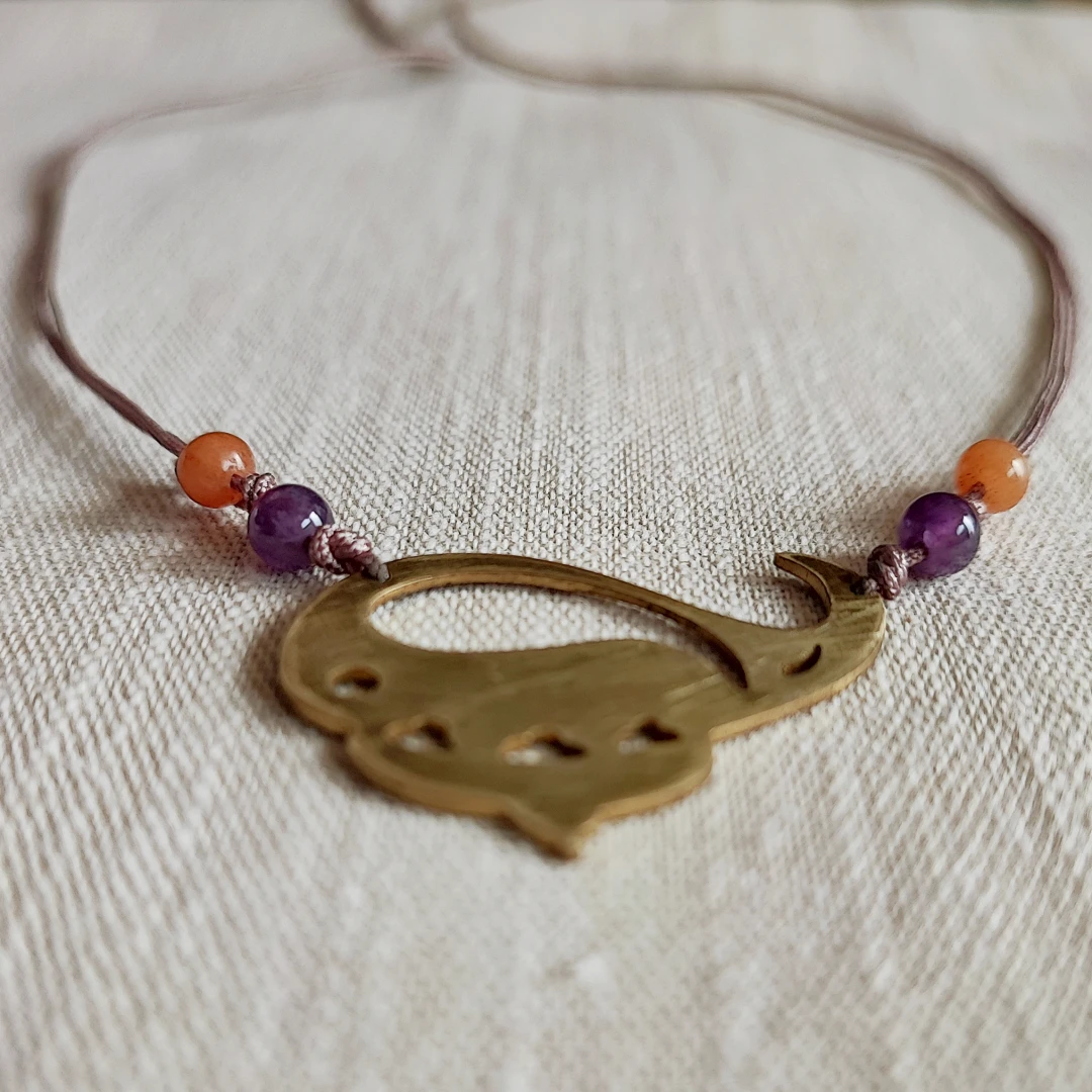 Versatile Paisley Cord Necklace - 2