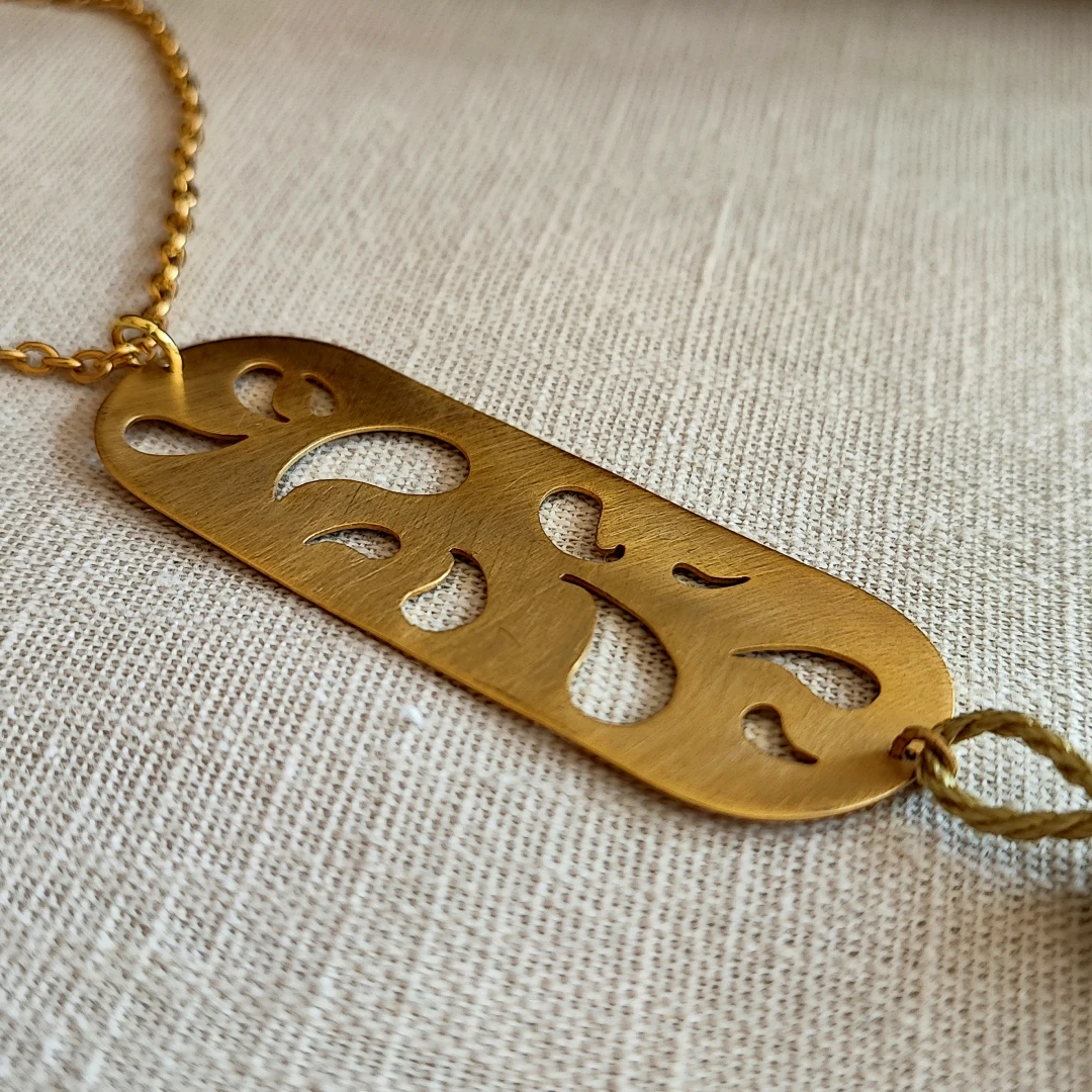 Good Plated Tassel Paisley Necklace - 2