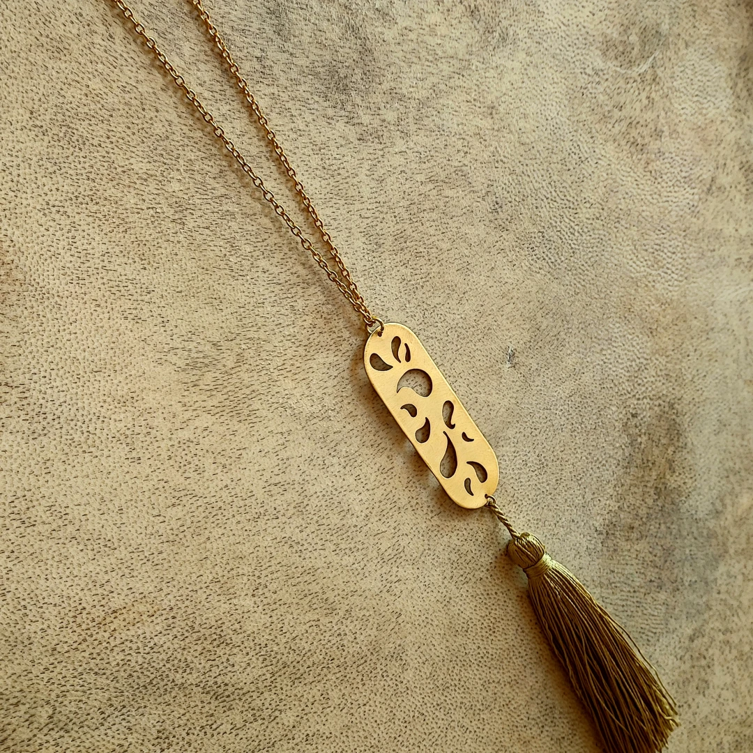 Good Plated Tassel Paisley Necklace
