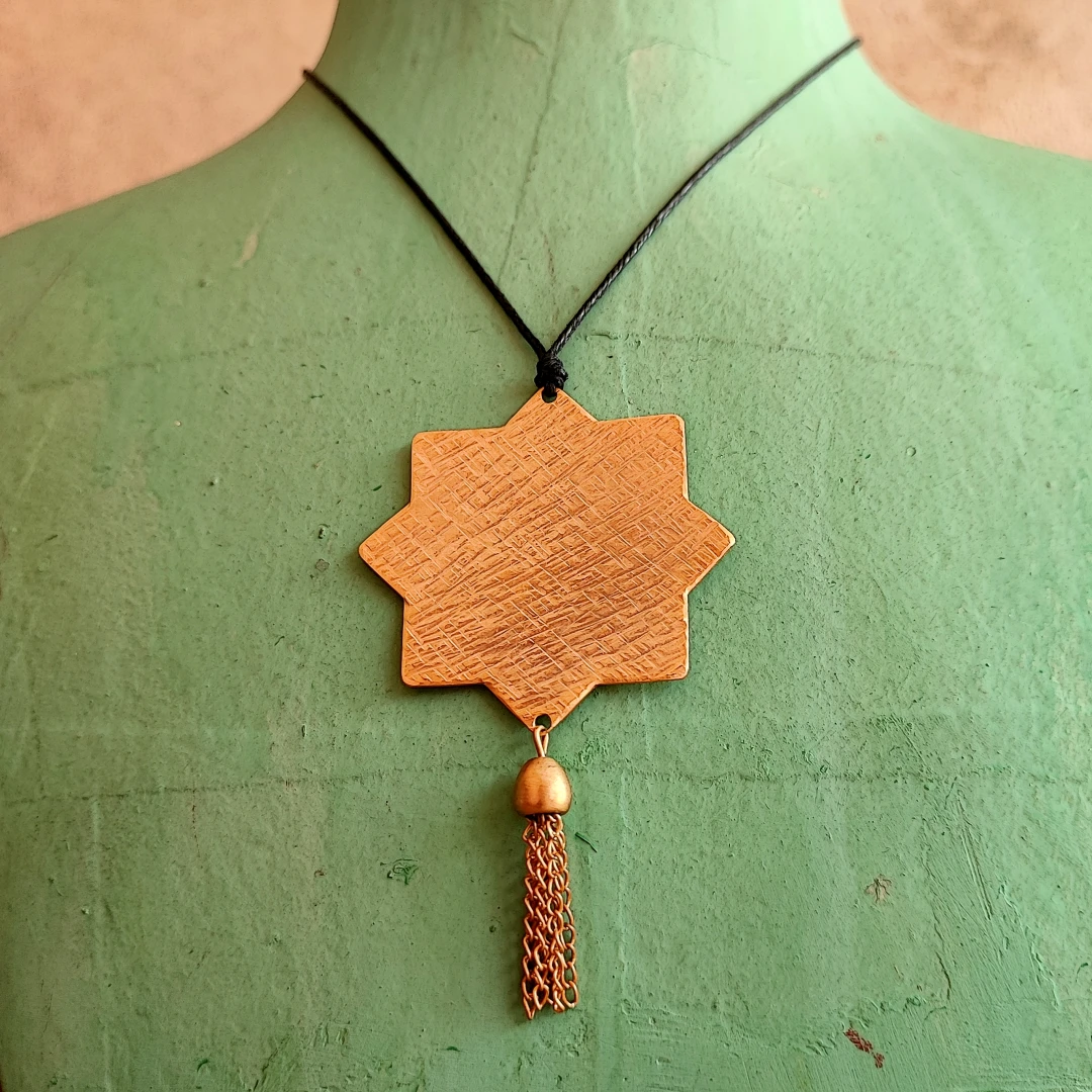 Gold Plated Arabesque Pendant