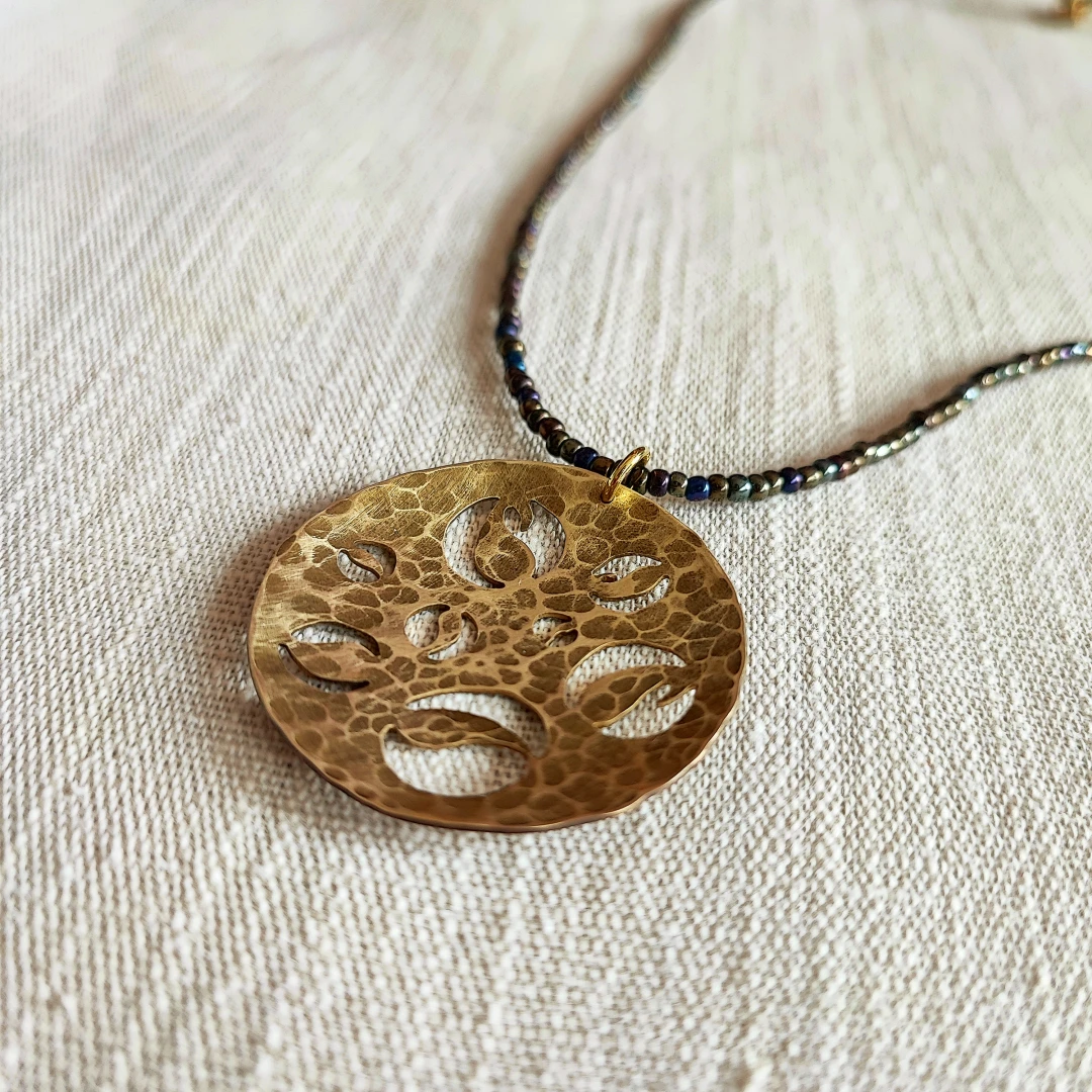 Whimsical Beaded Paisley Necklace - 3