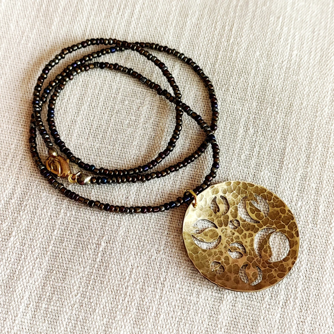 Whimsical Beaded Paisley Necklace - 4