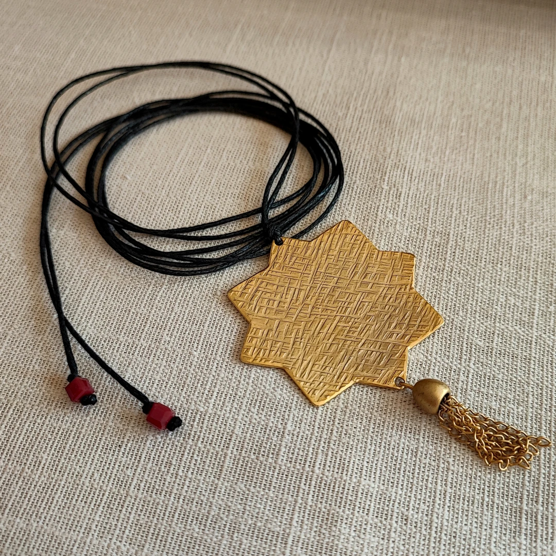 Gold Plated Arabesque Pendant - 5