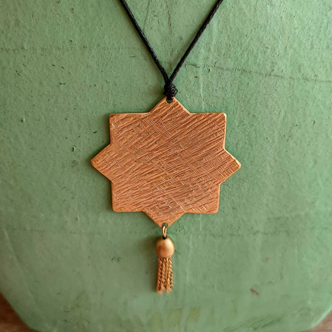 Gold Plated Arabesque Pendant - 6