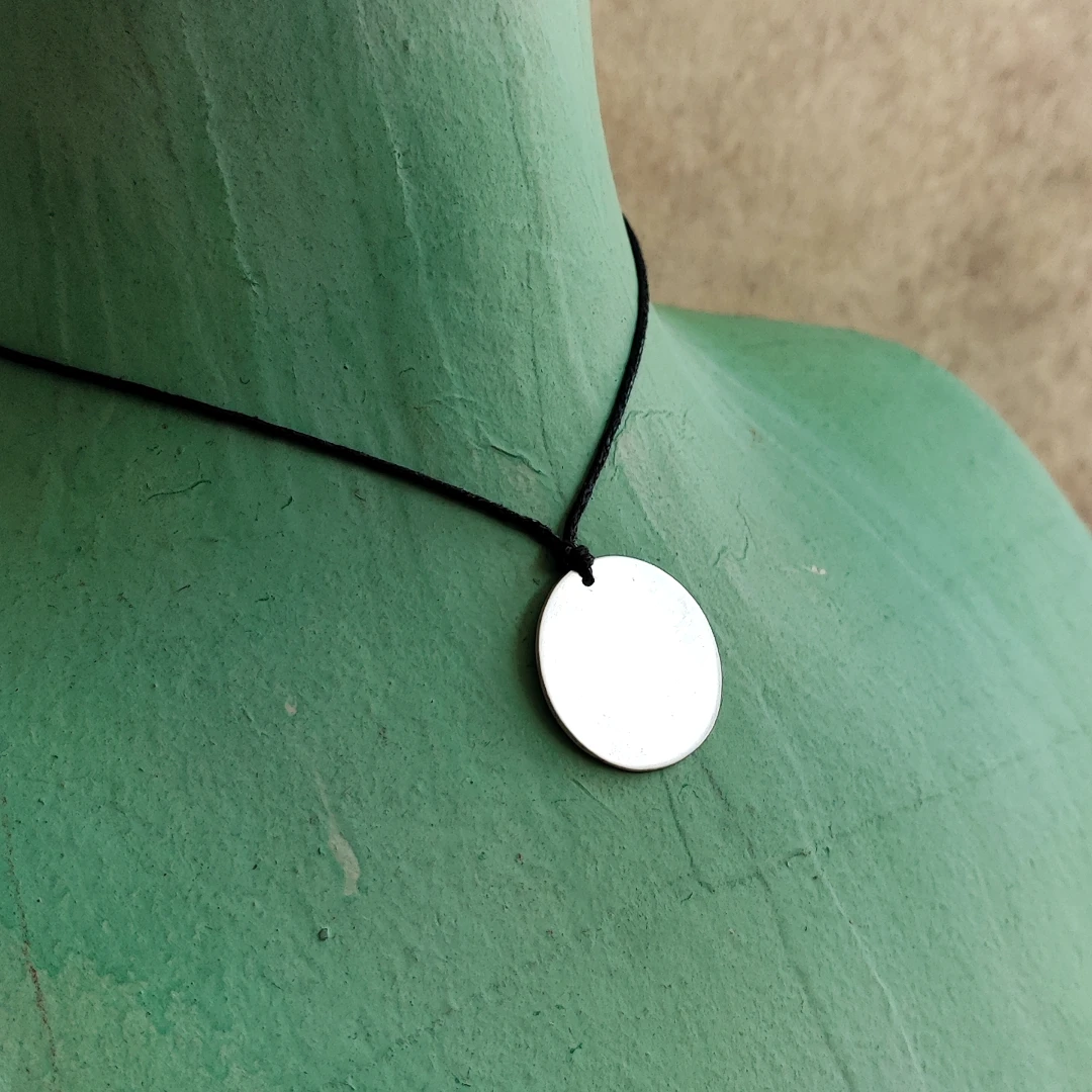 925 Silver Recycled Disc Pendant