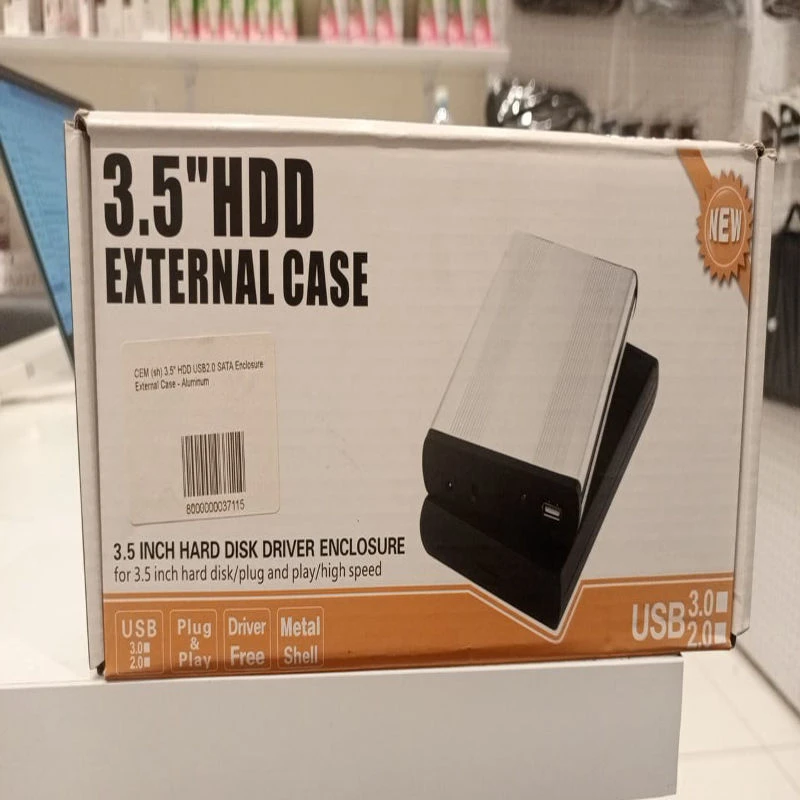 CEM 3.5"HDD USB2.0 SATA ENCLOSURE EXTERNAL