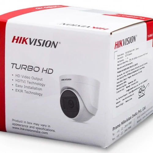 HikVision (DS-2CE76D0T-ITPF) 2.8mm Indoor Dome Exir Turbo HD Audio Camera