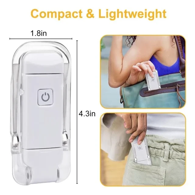 USB Rechargeable Book Light With 3 Levels & Colors - 6