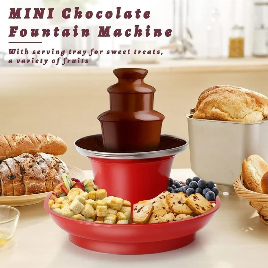 Chocolate Fountain Machine, Mini Fondue Set - 8